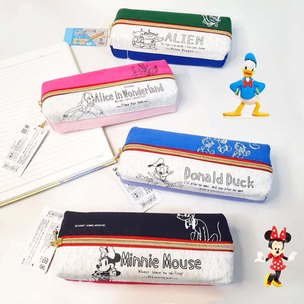 ( SUPER PROMO) ORIGINAL DISNEY KAMIO flip zip 2 room pencil case JAPAN 957