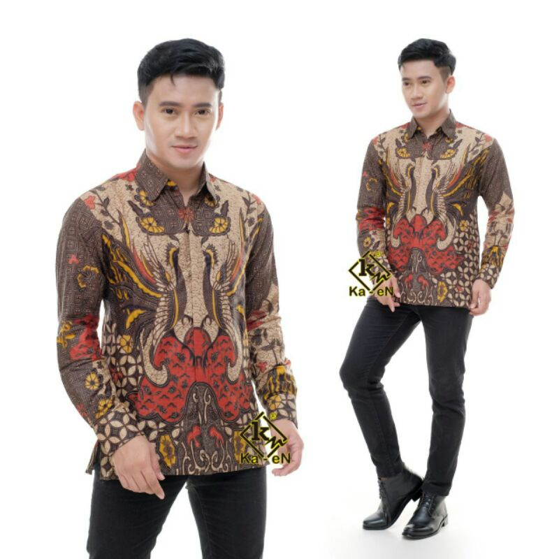 kemeja batik pria lengan panjang high quality