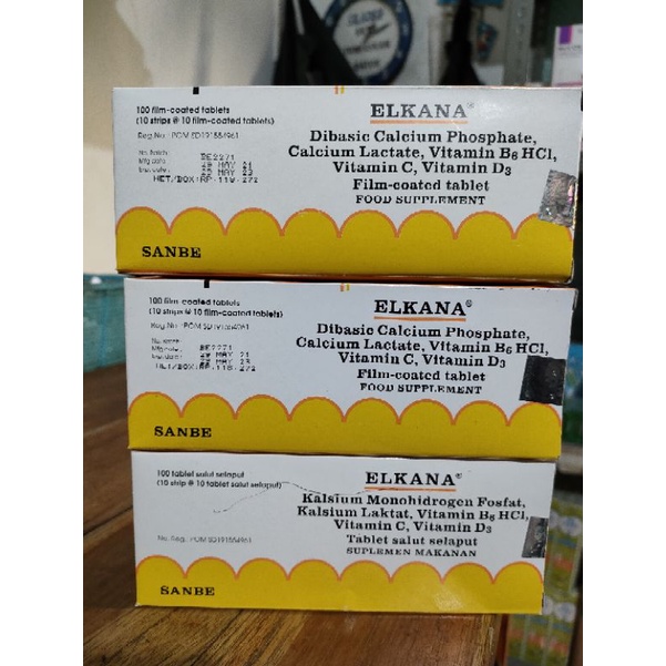 Elkana tablet 100 tablet vitamin tulang