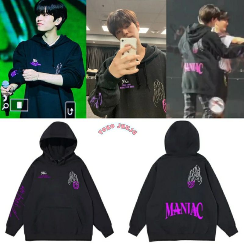 Hoodie Jumper Stray Kids MANIAC TOUR 2022 FULL sablon Ungu