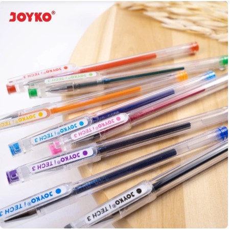 

qwe Color Gel Pulpen Joyko GPC-325 iTech3 1 Set 8 Warna 0.28 mm