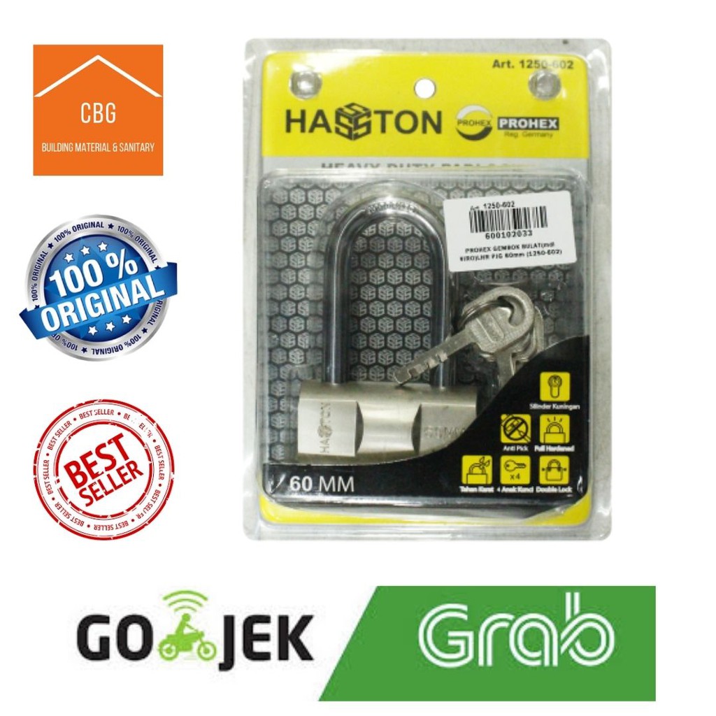 GEMBOK HASSTON PROHEX SATIN 60 MM LEHER PANJANG 1250-602