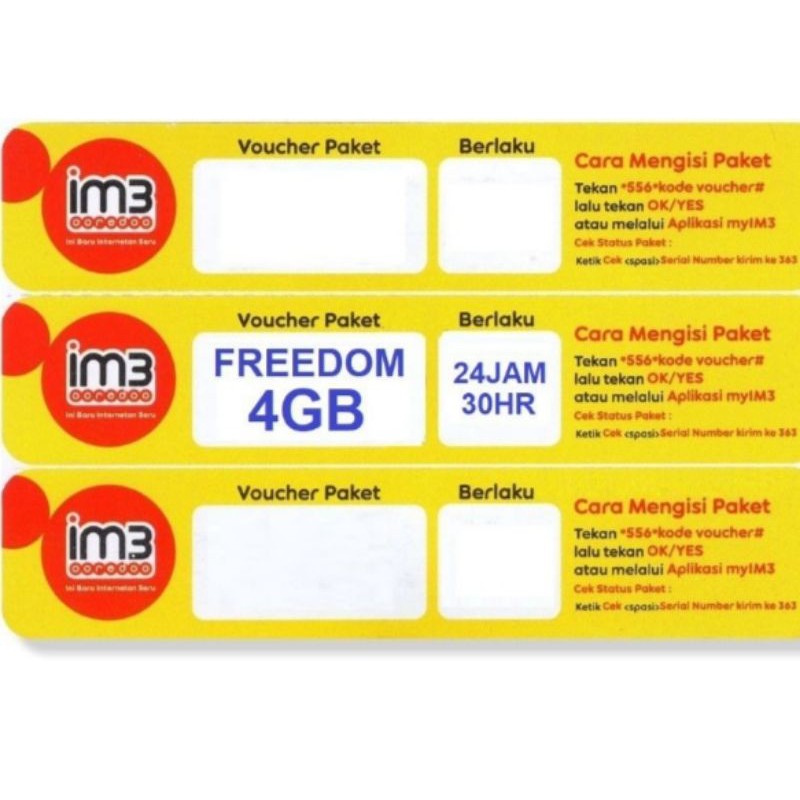 VO Indosat freedom 4GB 30 Hari