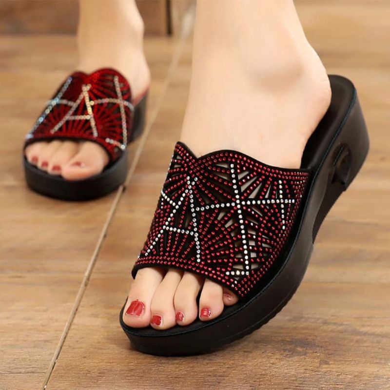 WEDGES WANITA TERBARU termurah/Wedges pesta/Wedges Kekinian/Wedges wanita murah/Sandal Wedges calbi/