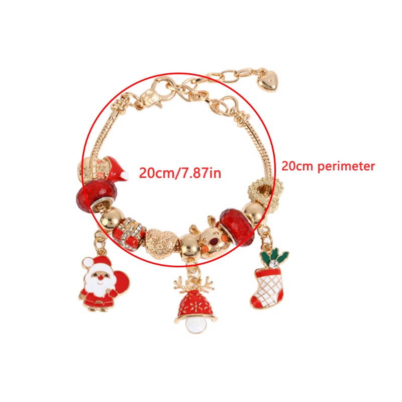 Zzz Gelang Tangan Alloy Motif Natal Untuk Perhiasan Wanita