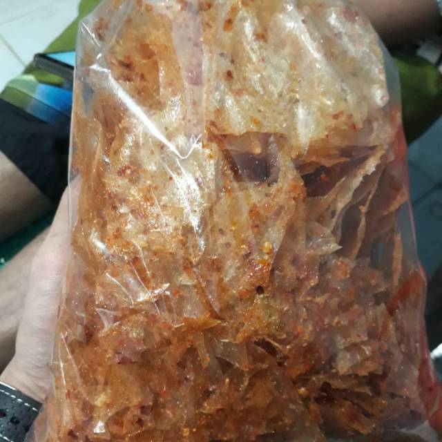 

Kripik beling /kripik kaca cadass pedas nya gurih mantull 250gr