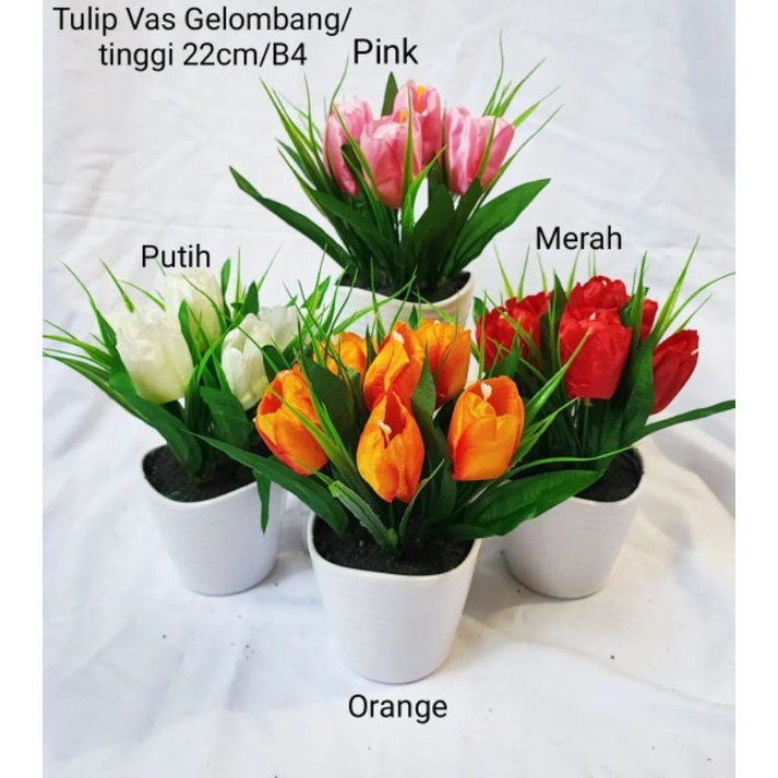 Rangkaian Tulip Vas Gelombang