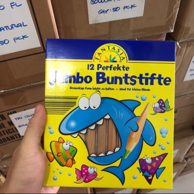 

Pensil warna fantasia jumbo 12 warna sisa export kemasan dus segitiga