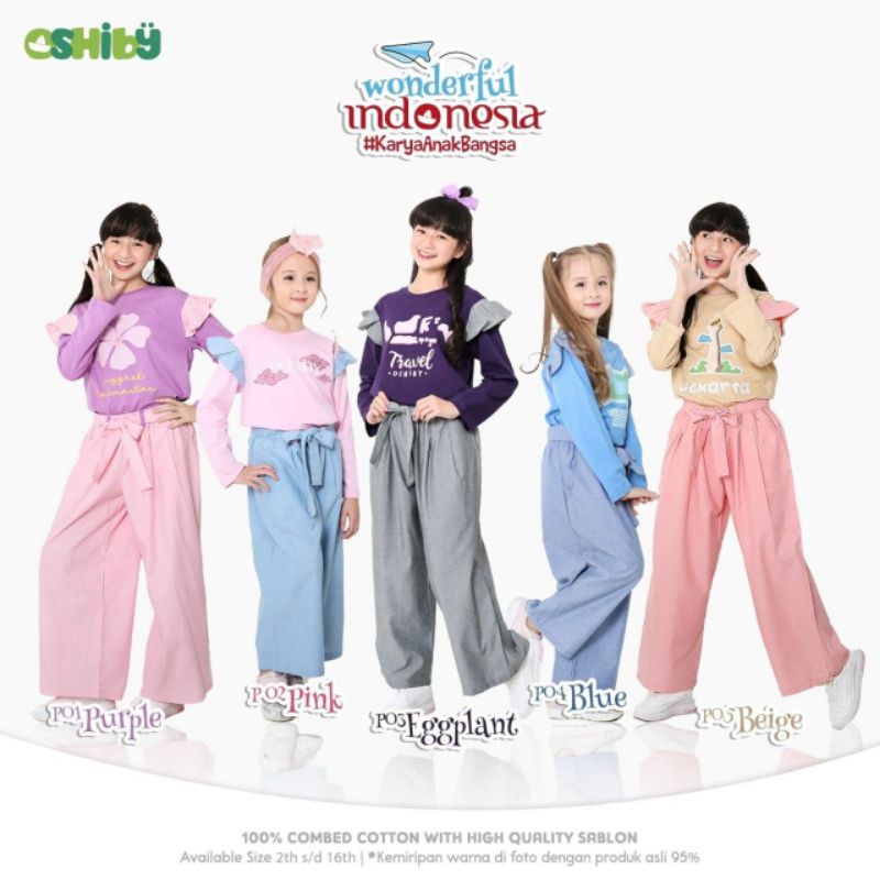 Oshiby || Wonderful Indonesia Girl Setelan anak usia 2-12 Tahun