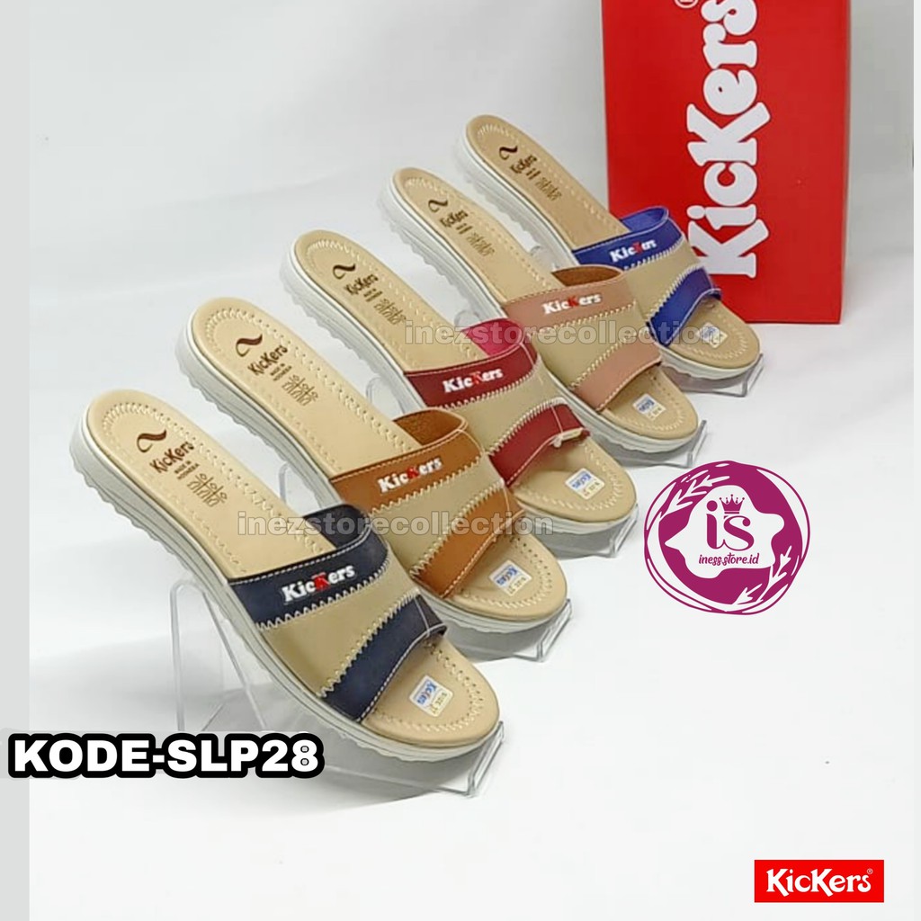 SANDAL WANITA SLOP KICKERS SANTAI KODE SLP28 MURAH HARGA GROSIR