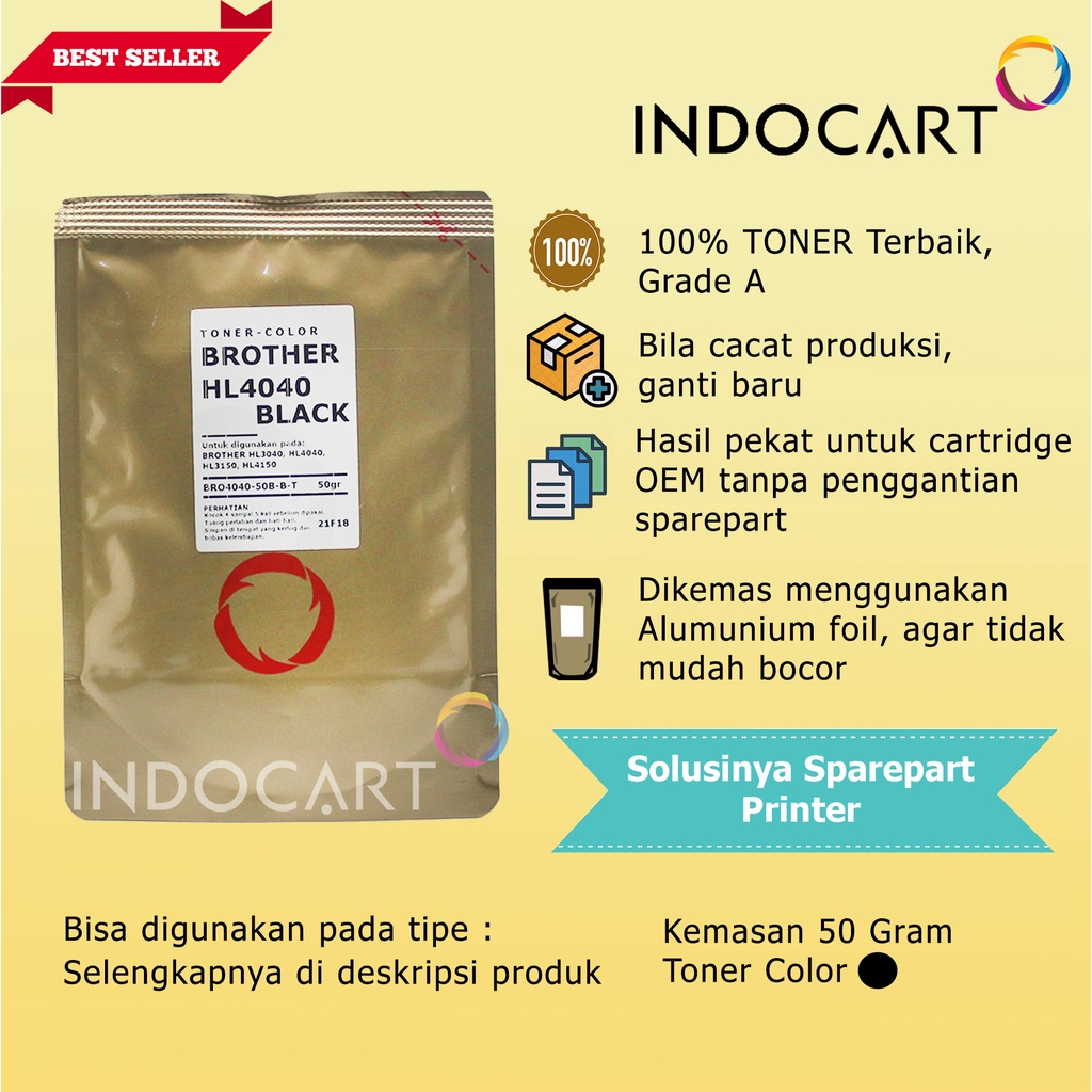 Serbuk Toner Warna Jepang-TN-240-Brother HL 3040 3070 DCP 9010-50gr