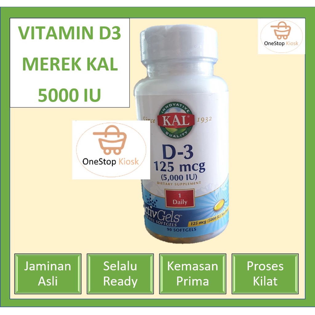 KAL - Vitamin D3 5000 IU / 5000IU / D 3 125 mcg isi 90 ORIGINAL