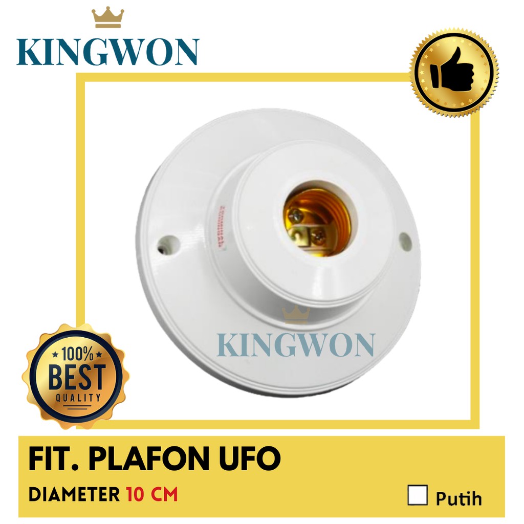 FITTING PLAFON LAMPU BULAT UFO 10 CM