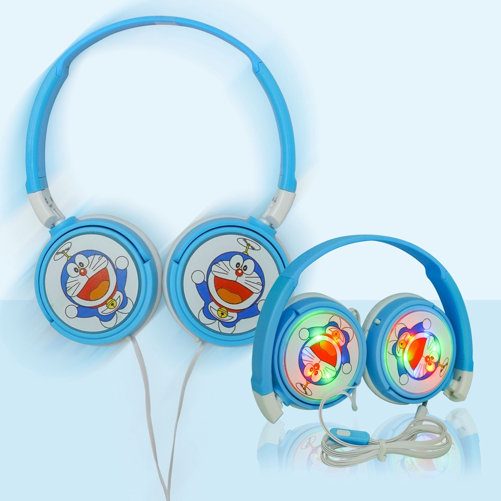 Headphone Headfree LED HF 303 RGB Stereo Extra Bass Gaming Headset Hetset Henset Hedset Bando Bando Murah Anak - Anak Lucu Universal