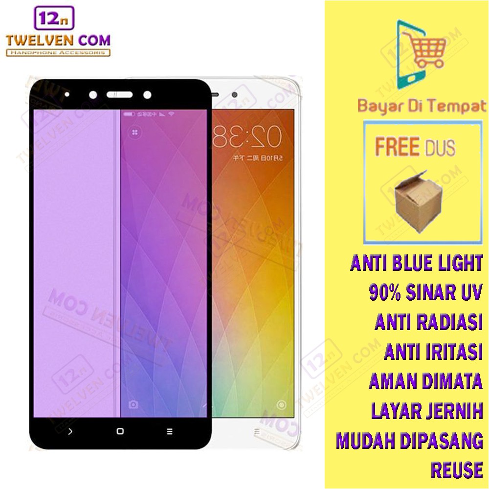 ANTI BLUE TEMPERED GLASS BLUE LIGHT Xiaomi Redmi Note 4 / Note 4x / Note 5 Pro / Note 5a / Note 5a Prime / Note 7 / Note 8 / Note 8 Pro / Note 9 / Note 9 Pro / Note 10 / Note 10s / Note 10 Pro / Note 10s / 10 5G / Note 11 / 11s / 11 Pro / 11 Pro+