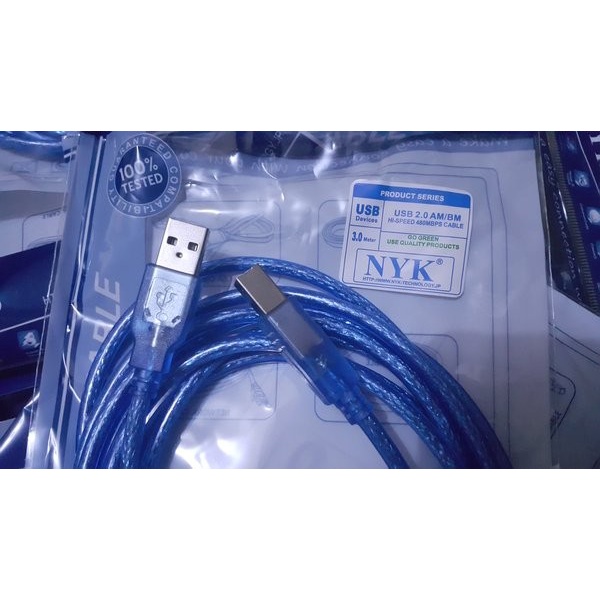 KABEL USB DATA PRINTER 3M STANDART HIGH QUALITY HI-SPEED