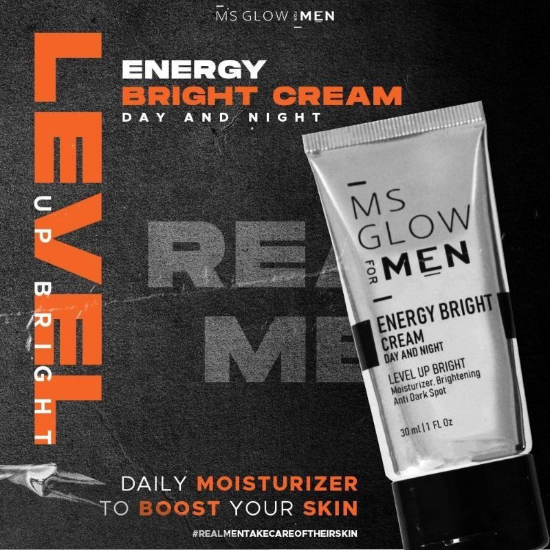 Energy Bright Cream Ms Glow For Men All Skin Ms Glow Men Whitening Acne