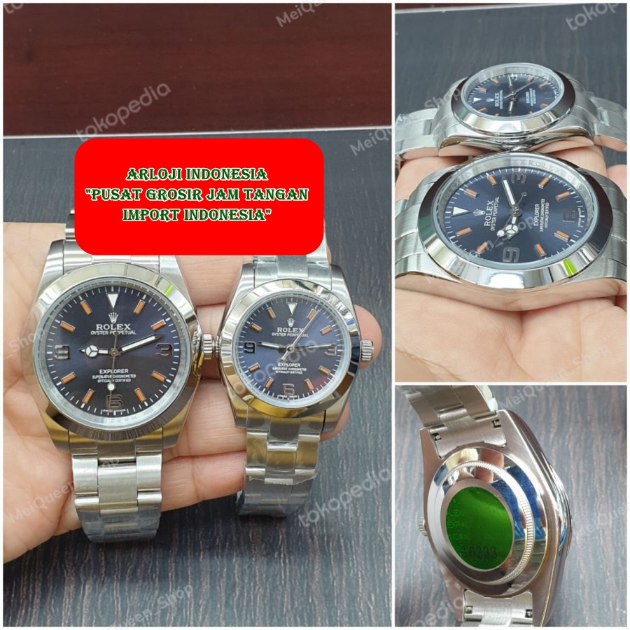 Best Seller Jam Couple ROLEX Explorer Dial Garansi 1th