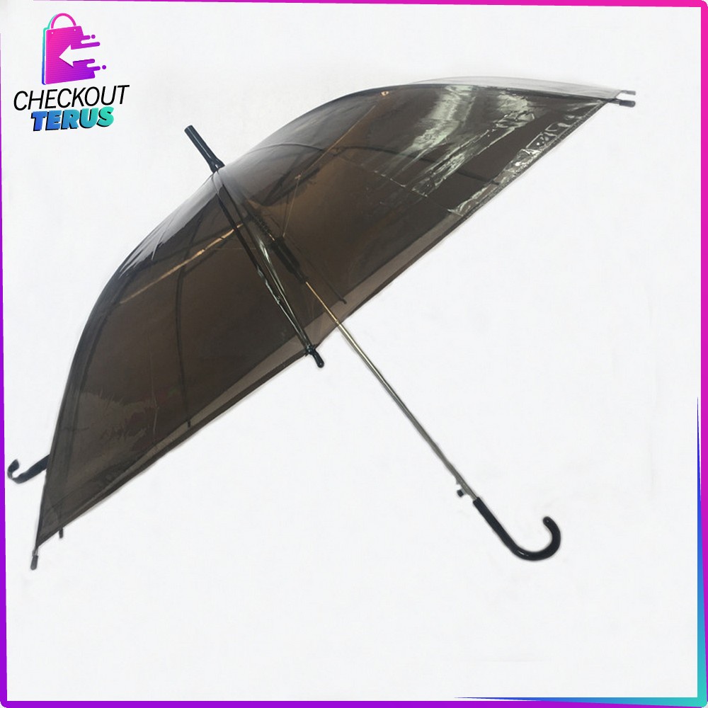 CT C433 Payung Transparan Japanese Korean Style Payung Tongkat Bening Polos Bisa Untuk Kado Souvenir Umbrella Simple Fashion Drama Kore