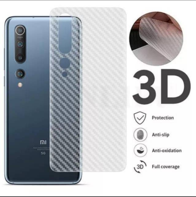 carbon fiber Xiaomi Mi 10 / mi 10 Pro back screen guard anti gores BELAKANG