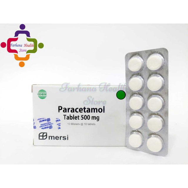 Original Paracetamol 500 mg Mersi / untuk nyeri dan demam / anak dan dewasa