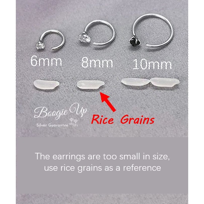 S925 Silver Earrings 1 Pair CZ Hook Kecil Berlian Zirkon Anting Harian Lingkaran Heliks Tindik Minimalis Anting Huggies Tanpa Dukungan Hypoallergenic