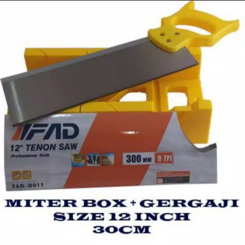 Gergaji pigura manual - manual miter saw box + GERGAJI 300mm