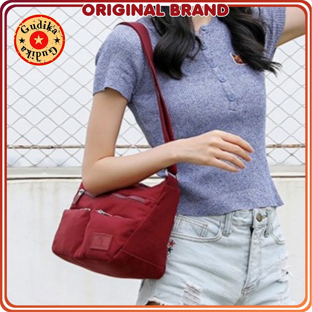 GUDIKA - Tas Selempang Wanita Trendy Import Original 5191 - Tas Wanita Selempang Bahu Import Korea Kekinian Terbaru Bahan Nylon Waterproof Anti Air - slingbag - tas mini - bag - cewek - imut - fashion - branded - santai - tas - slempang - termurah - ori