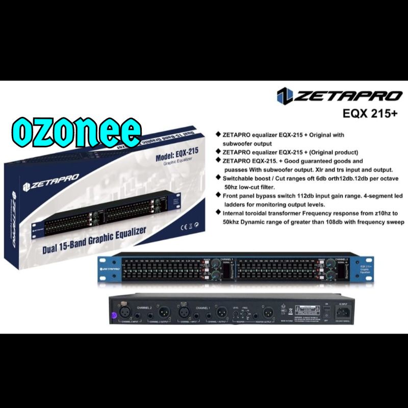 EQUALIZER ZETAPRO EQX 215 WITH SUBWOOFER EQX 215 ORIGINAL