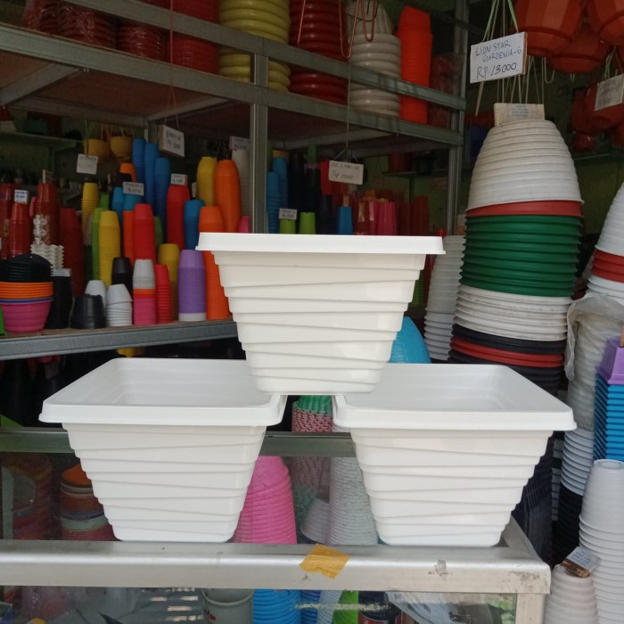 Jual Pot Bunga Kenanga 21 Pendek warna putih Diskon