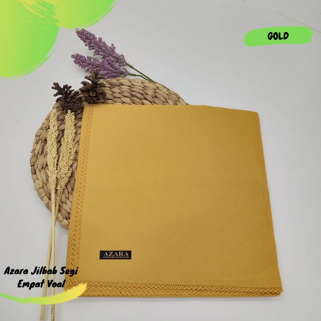 JILBAB AZARA SEGI EMPAT PREMIUM VOAL OSKARA-Gold