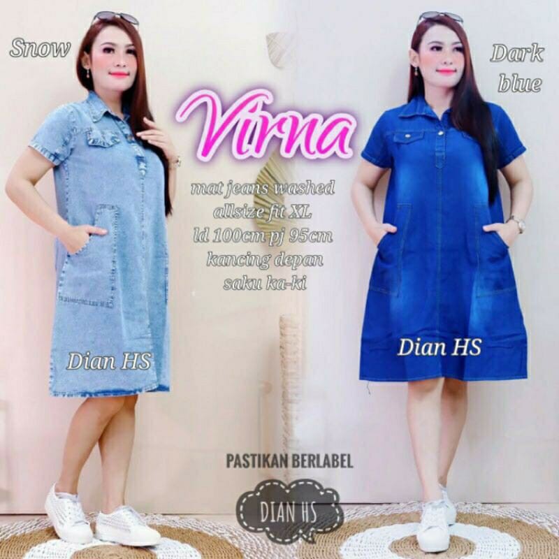 FIT TO XXL VIRNA DRESS DENIM.MNLA