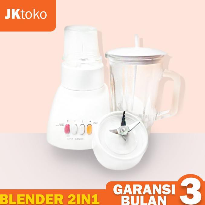 Blender Kaca 2In1 Blender Daging Buah National Smile 6 Mata Pisau - Smile - Promo 