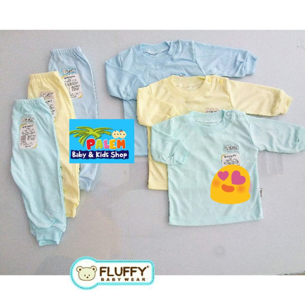 fluffy setelan oblong panjang bis (isi 3pcs) size s,m,l