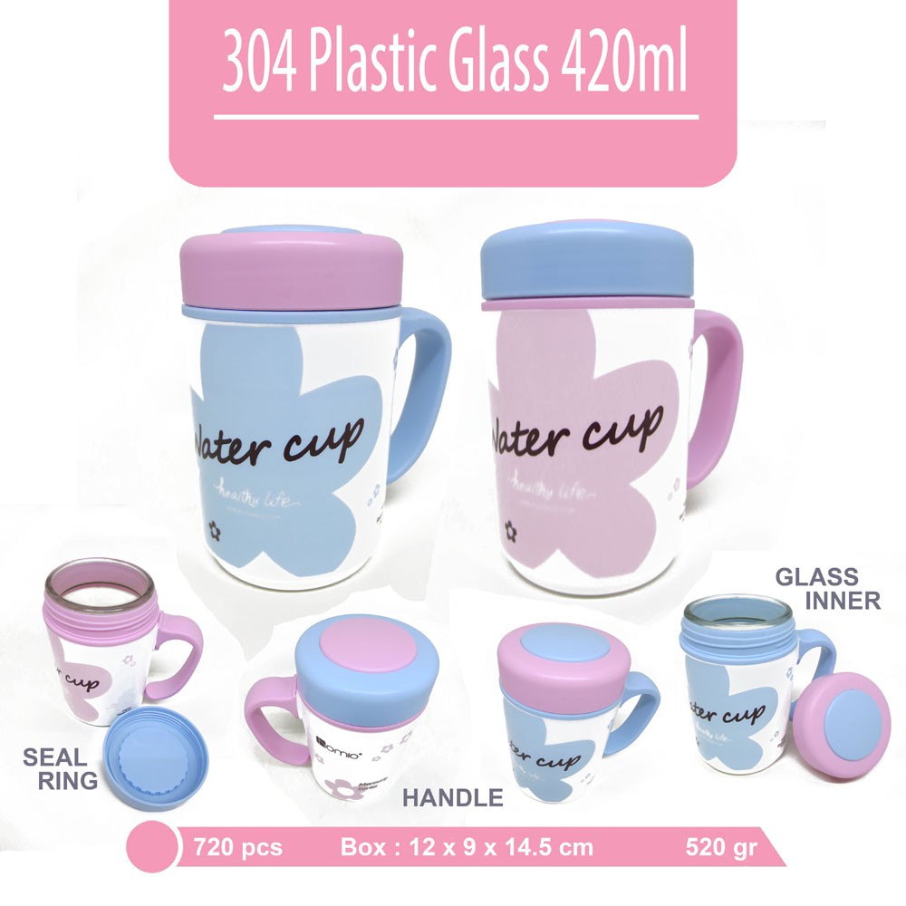 GELAS MINUM CANTIK HOMIO WATER CUP 340 PINK BLUE Shopee GELAS MINUM CANTIK HOMIO WATER CUP 340 PINK BLUE Shopee