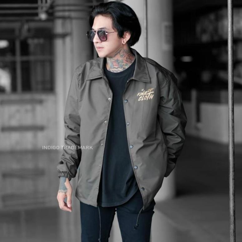 PBN.25Au22ᶠ ‑ JAKET WINDBREAKER INDIGO KING OF CLOTH - COACH PARASIT JAPAN SIMPLE CASUAL SPORTY RIDI