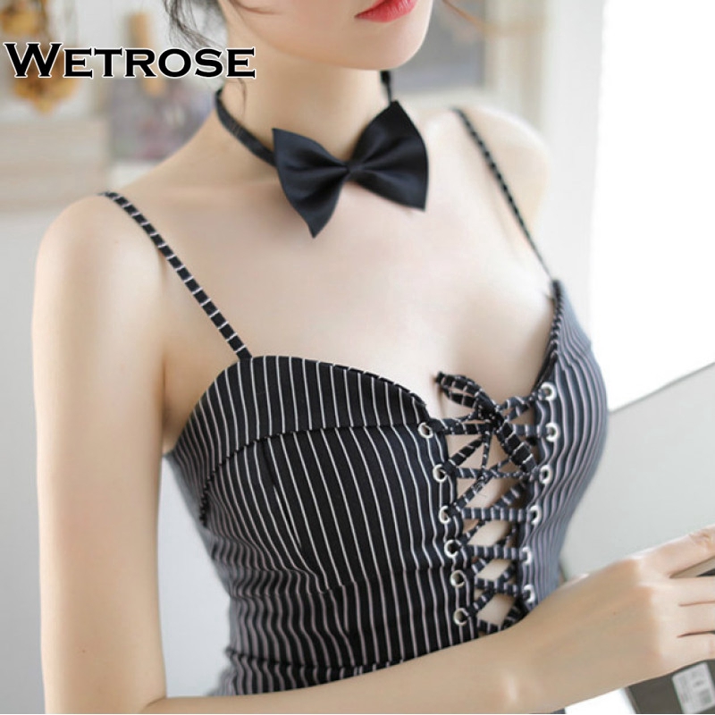 【Wetrose】Set Lingerie Kostum Sekretaris/Guru Sexy Untuk Wanita