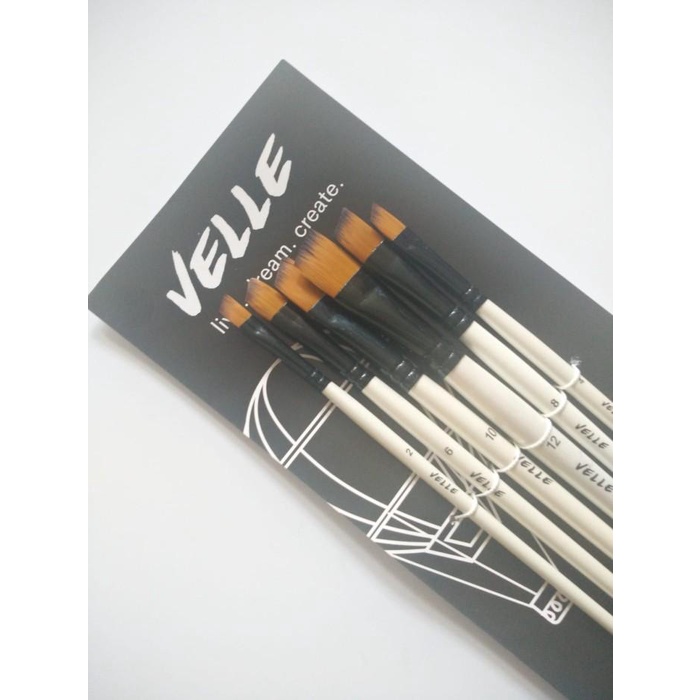 

Kuas cat sepatu - flat brush - Velle 1 set