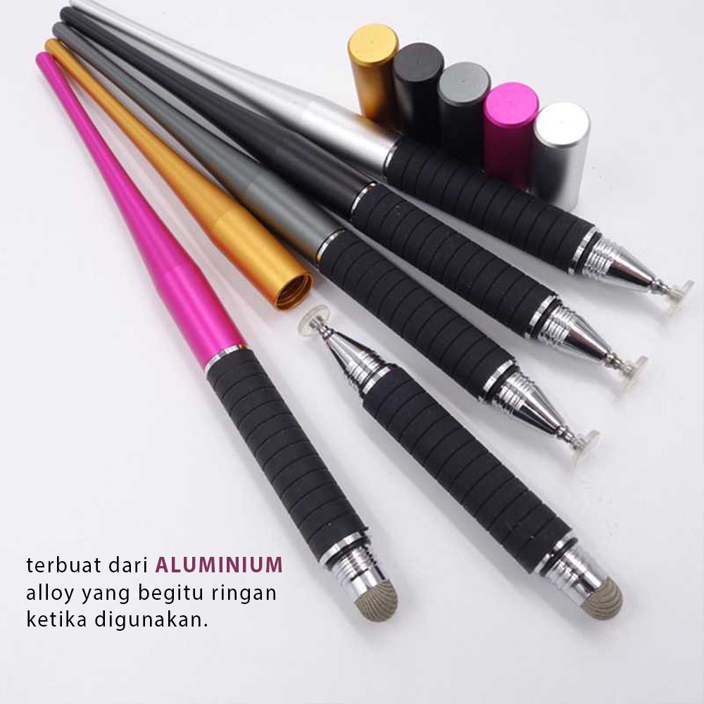 Stylus Pen 2 in 1 Universal Drawing Pen Capacitive Touch Screen Pen Layar Sentuh Untuk Semua HP Android dan Tablet