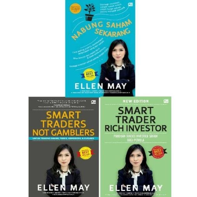

[[COD]] Paket 3 buku Ellen May Smart Trader Investor Saham Motivasi Investasi OBRAL Kode 1355