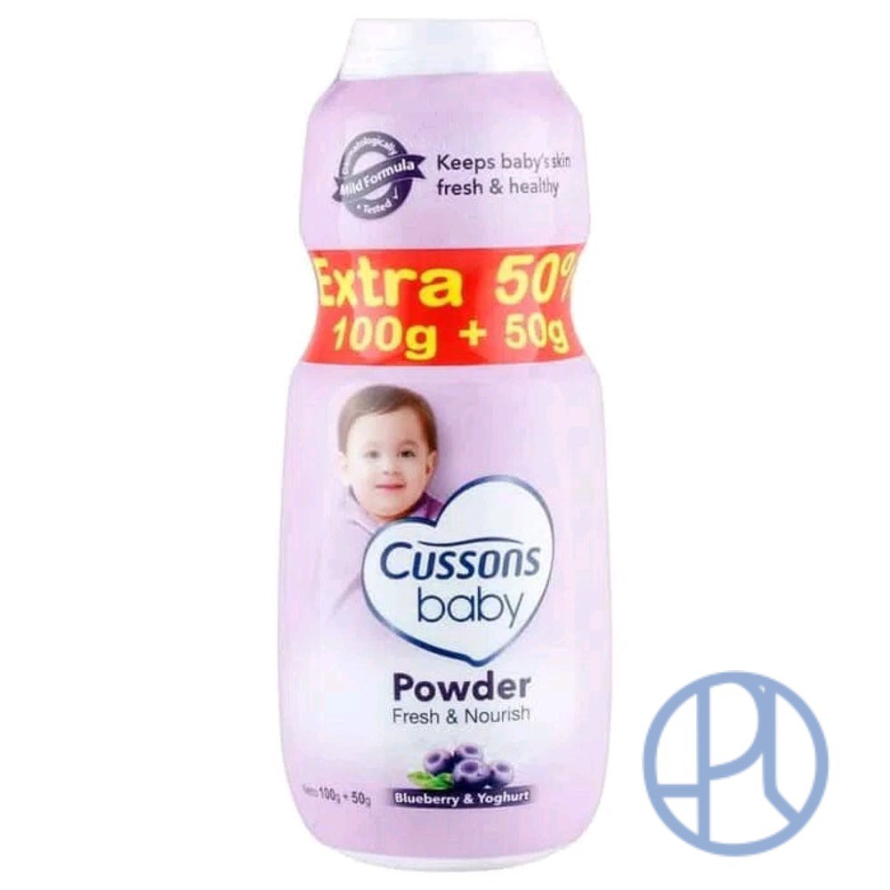 CUSSONS BABY POWDER 100gr + 30gr BEDAK BAYI CUSSON BIRU PINK UNGU SOFT SMOOTH MILD GENTLE FRESH NOURISH 100+30 STRAWBERRY BERRY APPLE