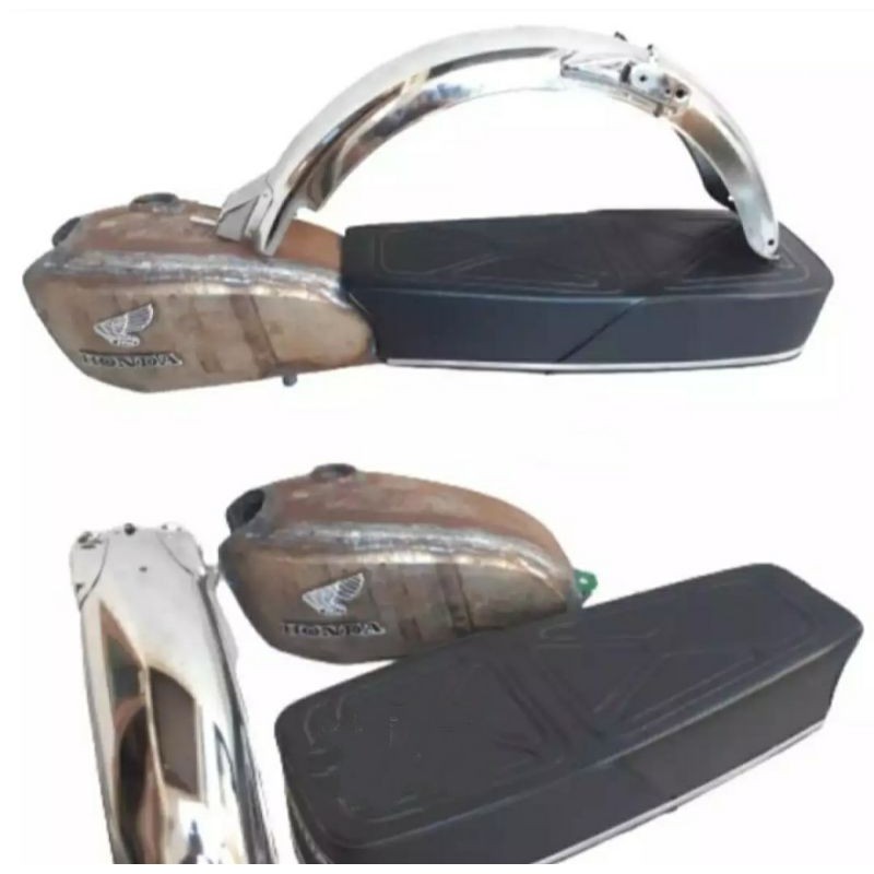 PAKET EKONOMIS LEBIH MURAH BODY CB TANGKI DRUM SPAKBOR CB125 DAN JOK CB ANTI GEMBOS