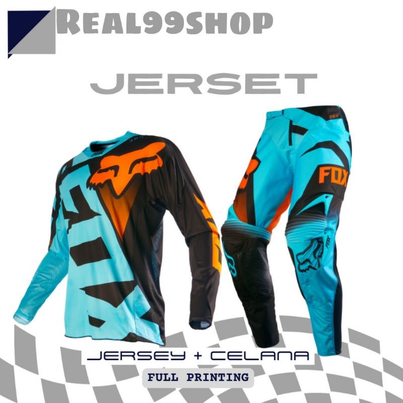 Jersey set motocross Jerset motor cross Setelan baju celana trail