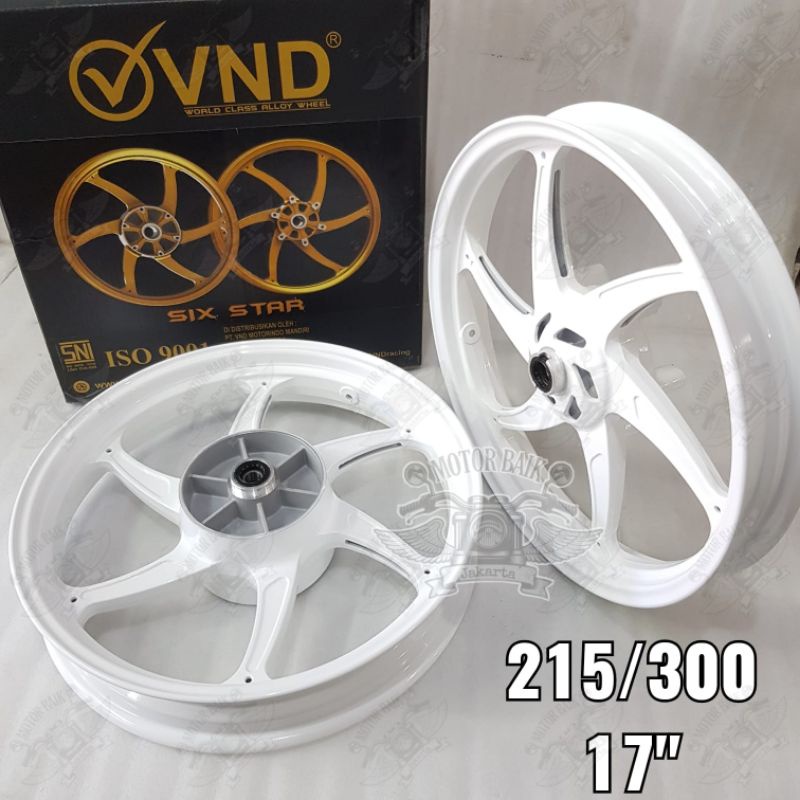 Velg Pelek Velek Racing VND Ninja RR Model OZ Six Star 215/300 Ring 17
