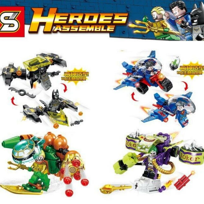 Lego Block Jet Plane Justice League vs Joker 4 Box