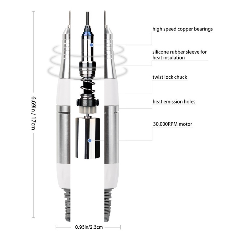 Set Mesin Kikir Kuku Elektrik 30000RPM Portable