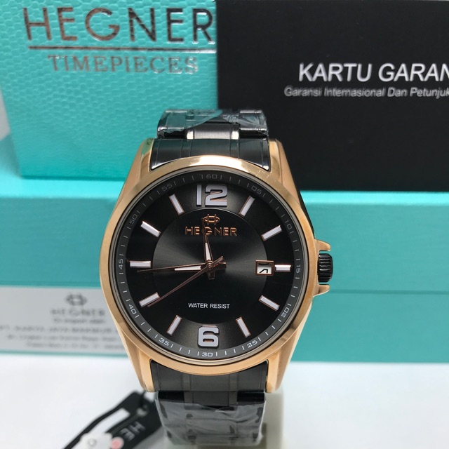 Jam tangan pria Hegner timepieces HW 1295 G original