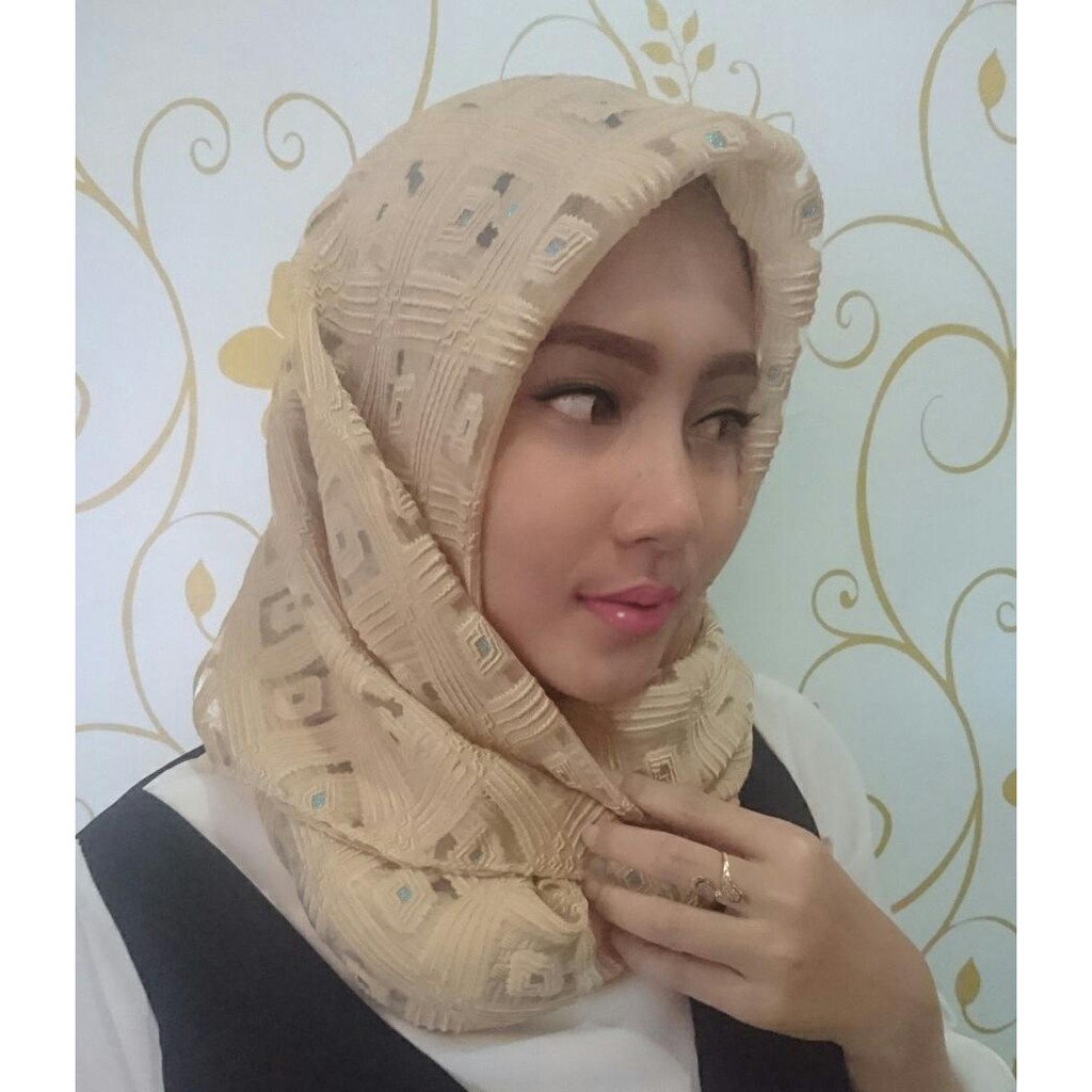 JILBAB SEGIEMPAT BAWAL SQUARE &quot;KOTAK&quot; LINEN IMPORT