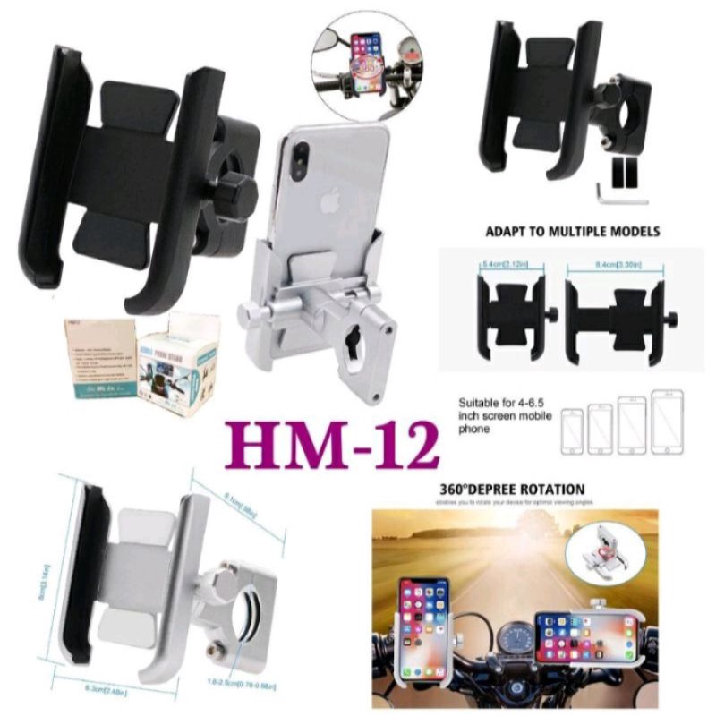 PHONE HOLDER DUDUKAN HP SEPEDA MOTOR HOLDER HANDPHONE STANG SPION SEPEDA KOKOH