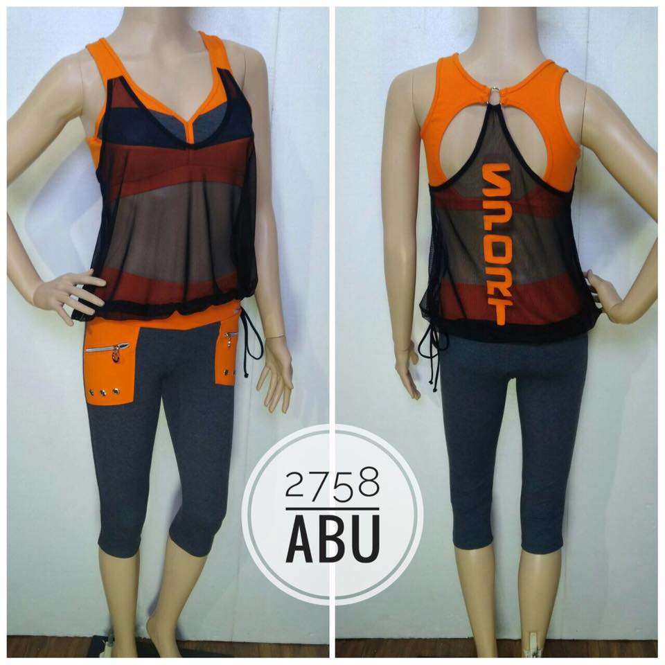  Baju  Setelan Olahraga Senam  Zumba  Aerobik Gym Yoga Wanita 